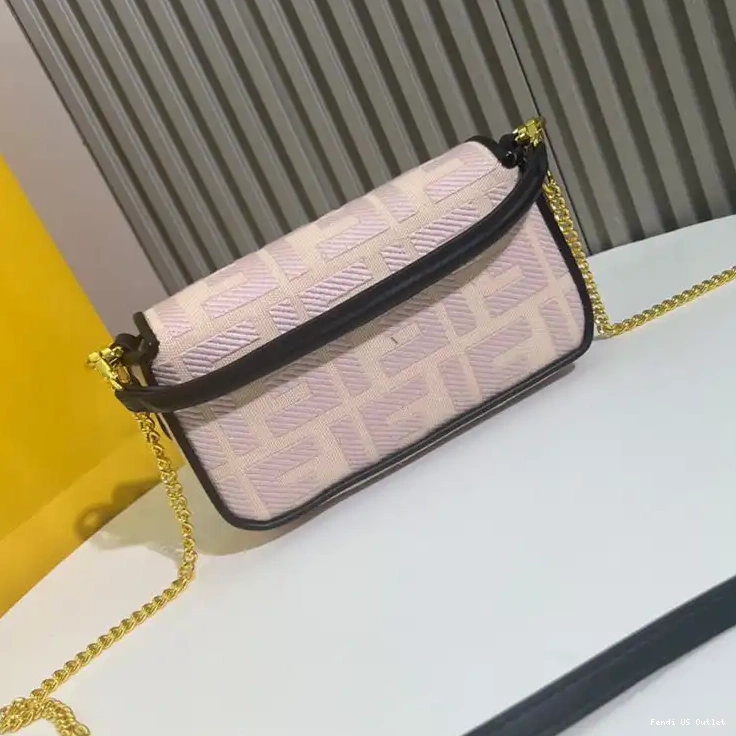 Affordable Canvas Baguette FF Bag Motif Cherry Mini Fendi In 0507